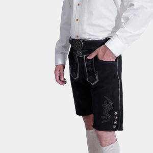 Pantalones cortos alemanes bávaros Lederhosen con tirantes 2025 pantalones cortos Oktoberfest pantalones cortos tradicionales - Product Image 4
