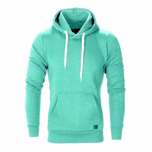 Sweat à capuche en coton mélangé pour homme, style d'hiver, taille plus, basiques, uni, teinture unie, écologique, vente en gros - Product Image 1
