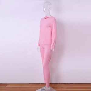 Conjunto Deportivo de Dos Piezas para Mujer, Color Sólido, Sin Tirantes, Sujetador Deportivo y Leggings para Yoga, Logotipo Frontal, Antibacteriano, Spandex/Nailon - Product Image 6