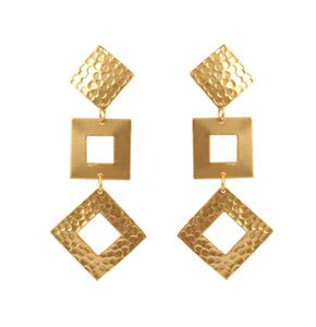 Pendiente de latón de moda y tamaño personalizado forma redonda pendiente de regalo para niñas mujeres pieza de diseño de forma cuadrada - Product Image 2