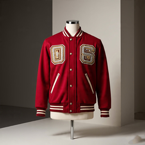 Personalizada manga de cuero Varsity chaquetas desmontables hombres invierno personalizado Chenille bordado parches Varsity chaqueta de los hombres - Product Image 2