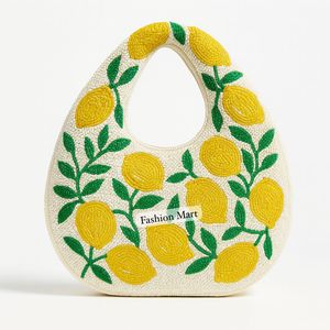 กระเป๋าสะพายไหล่สำหรับผู้หญิงแนวอินเทรนด์ทำมือลูกปัดลายมะนาวฤดูร้อน - Product Image 1