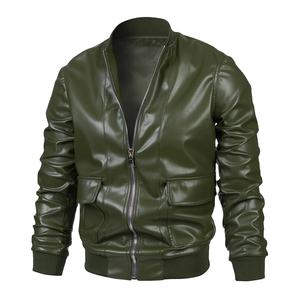 Chaqueta motorista de cuero para hombre superventas estilo callejero con logotipo frontal para motociclistas chaqueta para hombre - Product Image 6