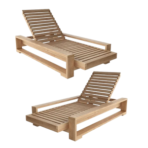 Fabrication en Indonésie Chaise longue en bois pour patio Chaise longue de plage Chaise d'extérieur Usine directe - Product Image 6
