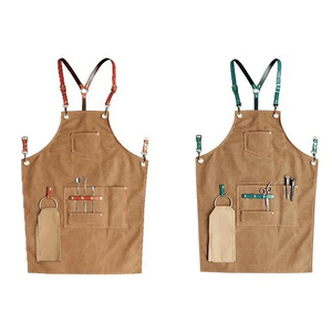 Tabliers de cuisine unisexe écologiques Tablier en denim de travail de chef imperméable Tablier à bavette réglable - Product Image 3