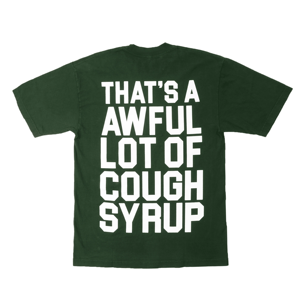 Camiseta de algodón 100% puro con cuello redondo para hombre, estilo vintage, hip hop, oversize, de alta calidad, con estampado 'THAT'S A AWFUL LOT OF COUGH SYRUP' - Product Image 2