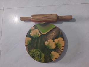 Chakla Belan Set Wooden Handmade Eco-Friendly Kitchen Tool with Floral Pattern and Customized Design for Kitchen Pantry Gift - Product Image 5