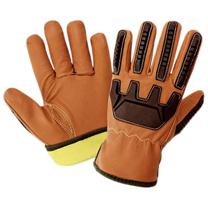 Guantes de Trabajo de Cuero Resistentes a Impactos con Protección de Nudillos de TPR para Tareas Industriales Pesadas, Duraderos para la Seguridad de las Manos - Product Image 1