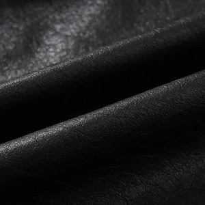 Autumn Spring Men's <b>Genuine</b> Vegetable-Tanned Leather Biker Jacket Real Canvas High Street Style Motor Fashion Bomber Coat - Product Image 6