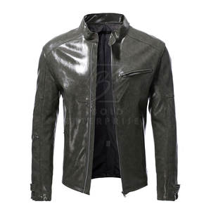 Chaqueta de invierno a prueba de viento para hombre de nueva moda, elegante chaqueta de cuero de calle con logotipo frontal, ropa de hombre más vendida - Product Image 1