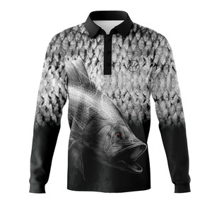 เสื้อตกปลาของผู้ชายแห้งเร็วสีทึบระบายอากาศได้ดีทนทานปรับแต่งได้ - Product Image 1