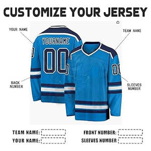 เสื้อเจอร์ซี่ฮ็อกกี้น้ำแข็งระบายอากาศได้ดีคุณภาพสูงสำหรับทีมออกแบบได้ตามต้องการเครื่องแบบตาข่าย - Product Image 4