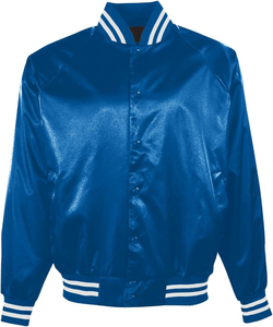 Custom Men's Eco-Friendly Knitted Polyester Varsity Jacket Stand Collar <b>Covered</b> <b>Button</b> Closure Digital Printing Winter - Product Image 2