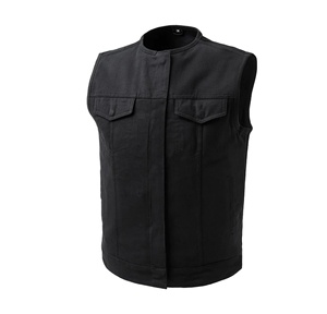 Servicio OEM resistente al aire libre de cuello alto personalizado al por mayor transpirable hombres acolchado forrado ropa deportiva motocicleta Chaleco de lona - Product Image 3