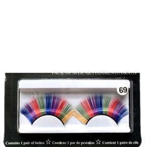 ชุดขนตาปลอมสีรุ้งรูปยูนิคอร์นสำหรับผู้หญิง69 #61939พร้อมกาวติด - Product Image 1