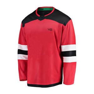 Meilleur prix maillot de hockey sur glace pour jeunes dernière conception en polyester uniforme avec technique de sublimation du nom de l'équipe OEM - Product Image 2