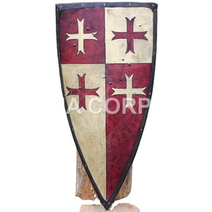 Khiên Chéo Thời Trung Cổ, Khiên Giáp, Khiên Chiến Binh Màu Vàng Và Đen Chất Lượng Cao - Product Image 1