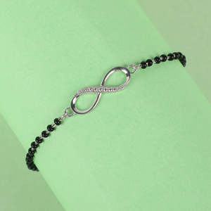 NOVAMART Fine 925 Sterling Silver <b>Infinity</b> Hand Mangalsutra <b>Bracelet</b> Fashion Charm for Women Wholesale Export - Product Image 2