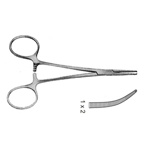 Fórceps para mosquitos hemostáticos, dientes rectos curvos Fórceps para microcirugía de acero inoxidable Aprobado por ISO - Product Image 2