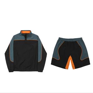 Conjunto Deportivo Personalizado para Hombre, Chaqueta con Cremallera de Nailon, Pantalones Deportivos, Logotipo Bordado, Ropa Deportiva Informal, Conjunto Cortavientos - Product Image 1