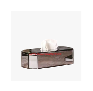 Modern <b>Antique</b> Design Rectangular Metal Tissue Dispenser Elegant <b>Mirrored</b> Tissue Box Holder <b>for</b> Home or Hotel On-<b>Sale</b> - Product Image 1