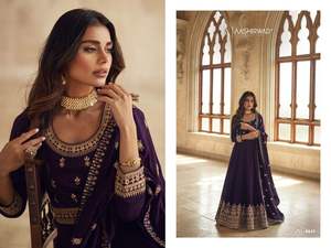 ชุดสูทอนาลกาลีปักลายฐานผ้าไหมระดับพรีเมียมสำหรับการปรับแต่งจำนวนมากยินดีต้อนรับการสั่งซื้อทั่วโลกความต้องการสูง - Product Image 3