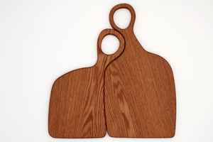 100% Premium Quality Wooden Chopping Board Set of Two Dishwasher Safe for <b>Kitchenware</b> Use - Product Image 3