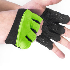 Guantes de Gimnasio de Neopreno Antideslizantes con Absorción de Impactos en la Palma para Entrenamiento, Guantes Profesionales de Levantamiento de Pesas sin Dedos - Product Image 4