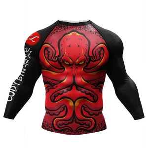 T-Shirt Homme Sublimation Personnalisable Manches Longues Compression Gym Rashguard Masculin BJJ Jiu Jitsu Boxe Jersey - Product Image 2