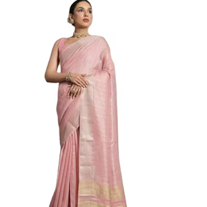 Ropa de fiesta de calidad superior Banarasi Pure Party Wear Ropa India Saris al por mayor con piezas de blusa - Product Image 1