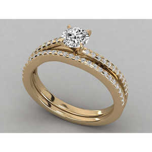 Bague pour femme en or 10 carats avec diamant solitaire cultivé en laboratoire - Product Image 2