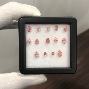 เพชรสังเคราะห์สีชมพูแดงทรงหยดน้ำ ทรงหัวใจ ทรงเรเดียนท์ คุณภาพ VVS แบบขายส่ง พร้อมใบรับรอง CVD และ IGI จำนวนมาก - Product Image 1