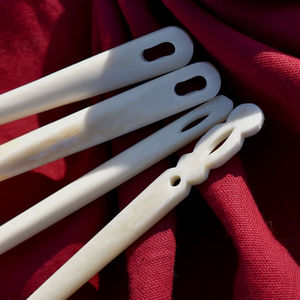 Aguja de Bordar de Cuerno de Búfalo, Aguja de Bordar Puntiaguda para Lana y Hilo, Accesorio de Costura Duradero para Tufting y Costura - Product Image 1