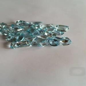 Pierres précieuses aigue-marine en vrac de qualité AAA certifiées IGI naturel excellent lustre bleu couleur mélange taille de forme pour la fabrication de bijoux - Product Image 4