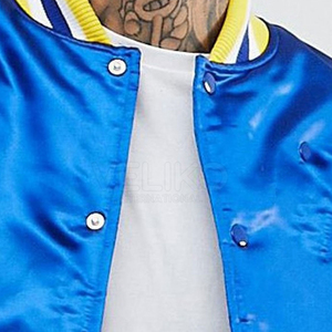 Chaquetas de bombardero/equipo universitario de satén de color personalizado para hombre con logotipo personalizado Diseño popular Cortar y coser Etiqueta privada Precio caliente - Product Image 6