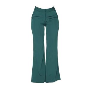 Pantalon long en coton pour femmes, style flapper, respirant, de haute qualité, à jambes larges, taille haute, ample, tombé fluide - Product Image 2