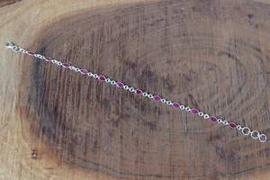 Red Ruby Sterling <b>Silver</b> Adjustable Bracelet Handmade Gemstone Jewelry July Birthstone Elegant Gift For <b>Women</b> - Product Image 4