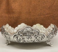 Bougie en métal plaqué argent fabriqué à la main bol flottant pour la décoration de la maison urli pour la décoration bougeoir pour la décoration de diwali