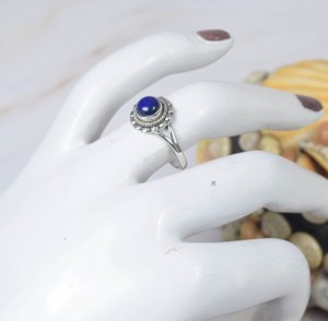 Round Shape <b>Lapis</b> <b>Lazuli</b> <b>Ring</b> Faceted Cut Calibrated Size Gemstone 925 Sterling Silver Blue <b>Lapis</b> <b>Lazuli</b> <b>Rings</b> High Quality - Product Image 3