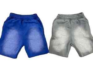 กางเกงยีนส์ขาสั้นสำหรับผู้ชายกางเกงยีนส์ขาสั้นผ้าเดนิมฟอกกลางผ้าฝ้ายระบายอากาศได้แนวสตรีทแวร์100% - Product Image 4