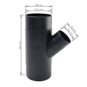 Conector de Plástico Industrial Reutilizable en Forma de Y para Recolección de Polvo - Reductor Manual de 100 mm a 63 mm, Conexión de Ramificación para Uso en Garajes - Product Image 2