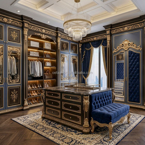 Cadre de <span class=keywords><strong>lit</strong></span> maître sculpté sur mesure, tête de <span class=keywords><strong>lit</strong></span> capitonnée en velours de luxe, finition or champagne pour projets de villas et d'hôtels - Product Image 2