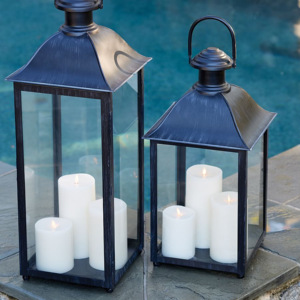 Latest Patio Decorations Antique <b>Black</b> Brushed American Outdoor Metal <b>Candle</b> <b>Lanterns</b> Home and Garden Decor Floor <b>Lanterns</b> - Product Image 1