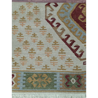 Traditioneller handgefertigter marokkanischer Dari-Woll-Teppich mit abstraktem Niedrigflor, umweltfreundlich, rutschfest, mehrfarbig, für die Heimdekoration – Bestseller