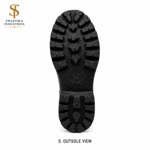 Bottes Tactiques de Défense en Cuir Noir – Fermeture à Lacets Toutes Saisons - Product Image 6