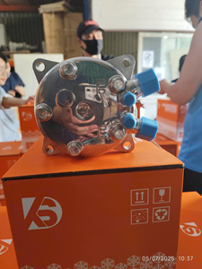 Compresor A/C de 12V 24V 4514 6669 6627 508-1004 Compresor A/C para excavadora, tractor, excavadora, cargadora de ruedas 508 SD5H14 SD508 - Product Image 3