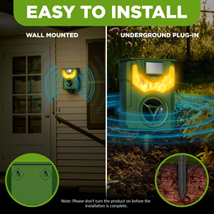 Ahuyentador de Animales Solar con Sensor de Movimiento PIR, Plástico Sólido, Resistente al Agua, Fácil de Instalar, para Jardín, Granja, Patio, 10 Años de Duración - Product Image 3