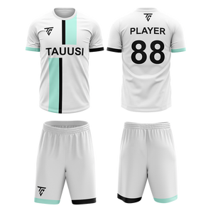 ชุดเสื้อฟุตบอลผ้าโพลีเอสเตอร์แบบแห้งเร็วชุดฟุตบอลสำหรับเด็กผู้ชายชุดฟุตบอลระบายอากาศได้ดี - Product Image 1