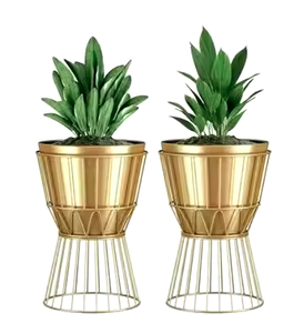 Pots de fleurs et jardinières en fer accrocheurs pour dessus de table à la maison petites plantes ou pots de fleurs disponibles à un prix abordable - Product Image 5