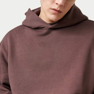 Sweat à capuche surdimensionné 100% coton épais uni de haute qualité unisexe Logo personnalisé grande taille vêtements d'hiver - Product Image 1